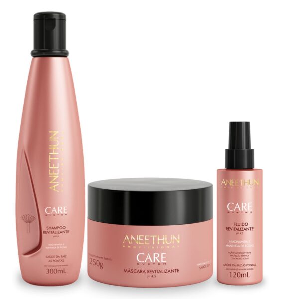 Kit Aneethun Revitalizante Care System - Xampu, Máscara e Fluído